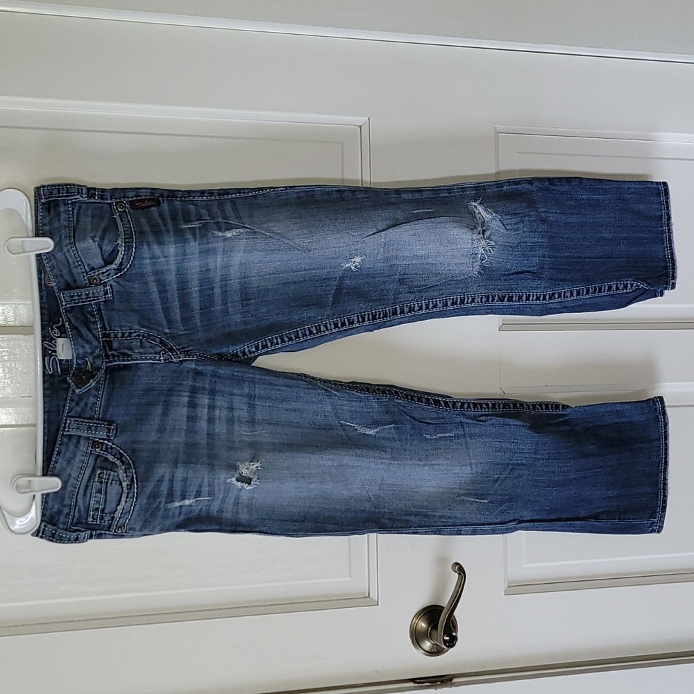 Light wash, capri Silver jeans
